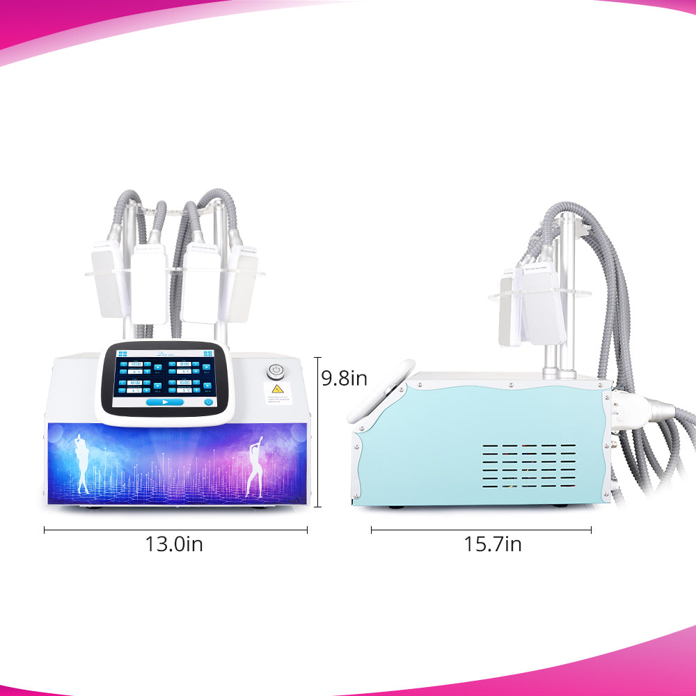 product size of Professional Cold Freezing Cryo Pads Machine