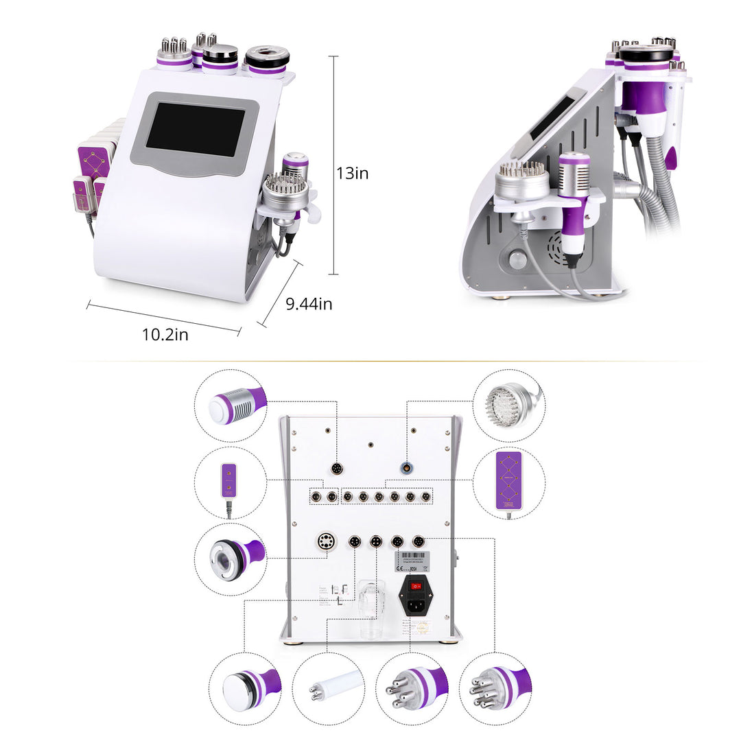 Product size of 9 In 1 Ultrasonic Cavitation Machine