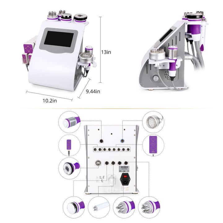 Product size of 9 In 1 Ultrasonic Cavitation Machine