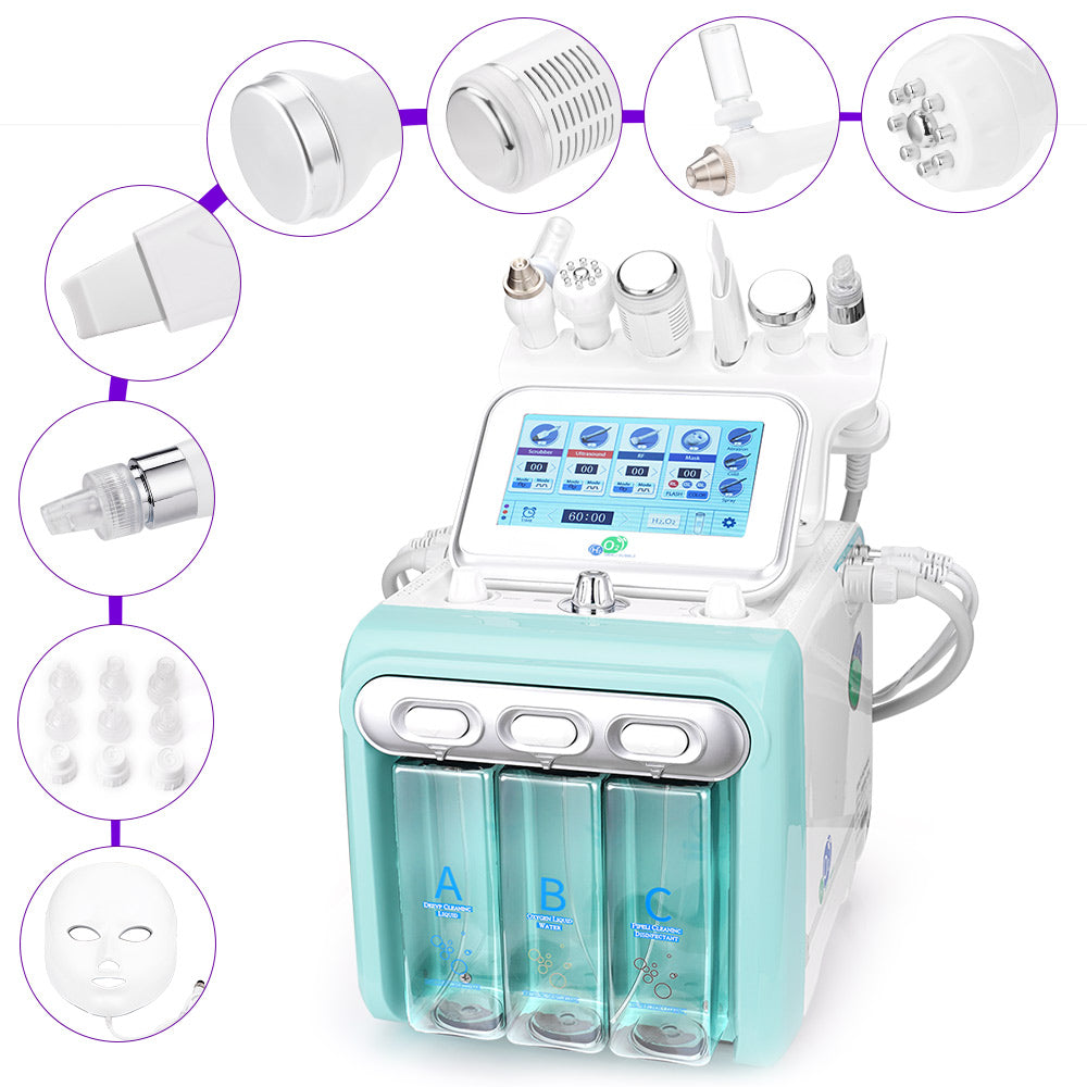 7-in-1 Hydra Dermabrasion H2O2 Aqua Peeling Beauty Machine Facial Rejuvenation