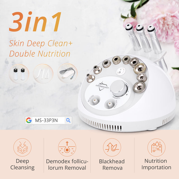 advantages of 3 IN 1 Moisturize Ultrasound Dermabrasion Diamond Vacuum Machine