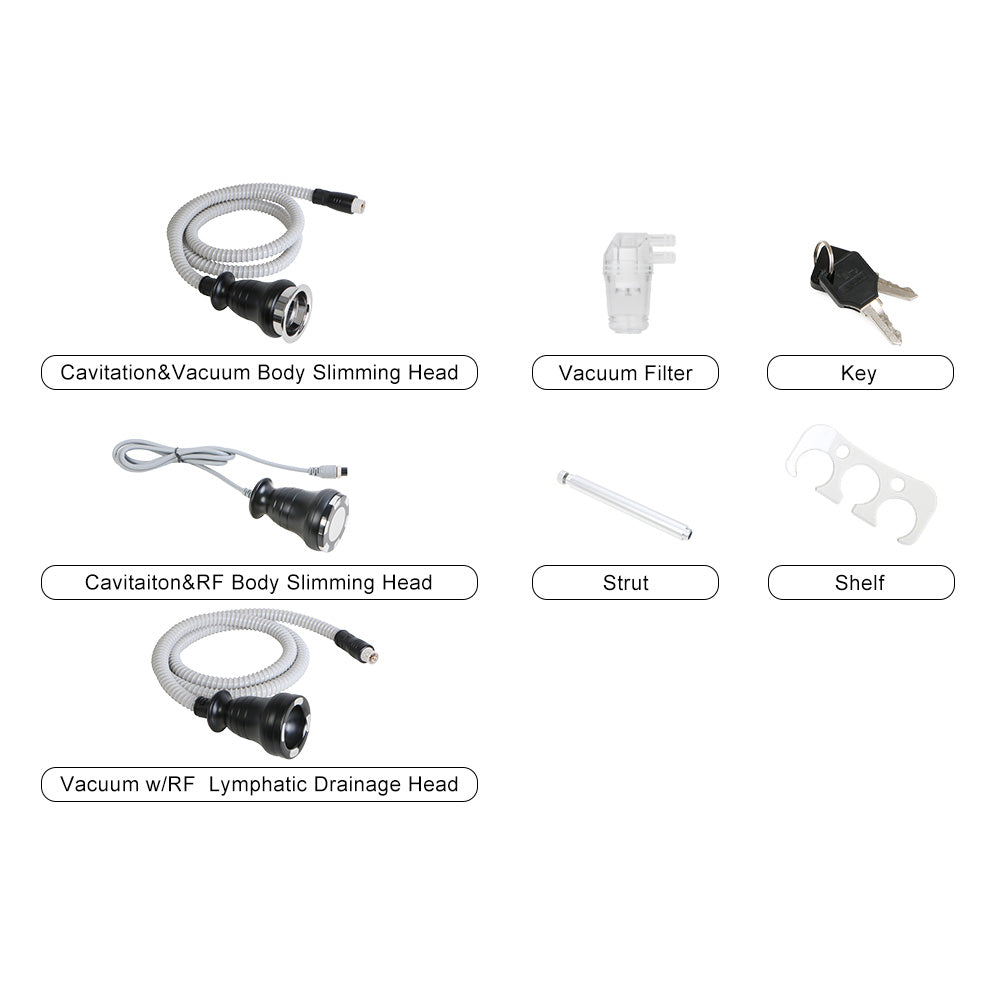 accerssories of 3 in 1 Vacuum Ultrasonic Cavitation Machine