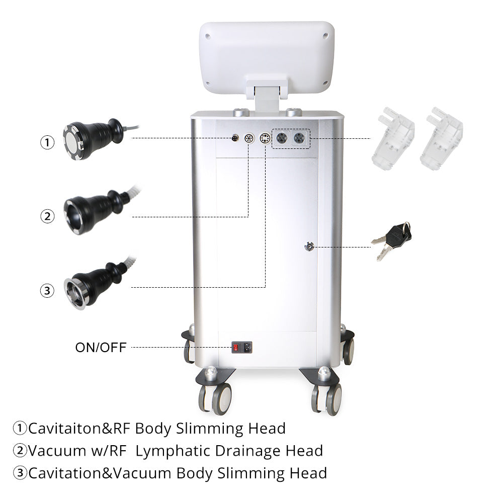interfaces of 3 in 1 Vacuum Ultrasonic Cavitation Machine