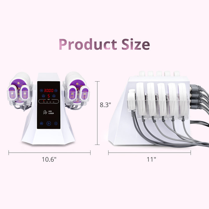 Product size of 14 Pads 5mw LED Lipo Laser Machine