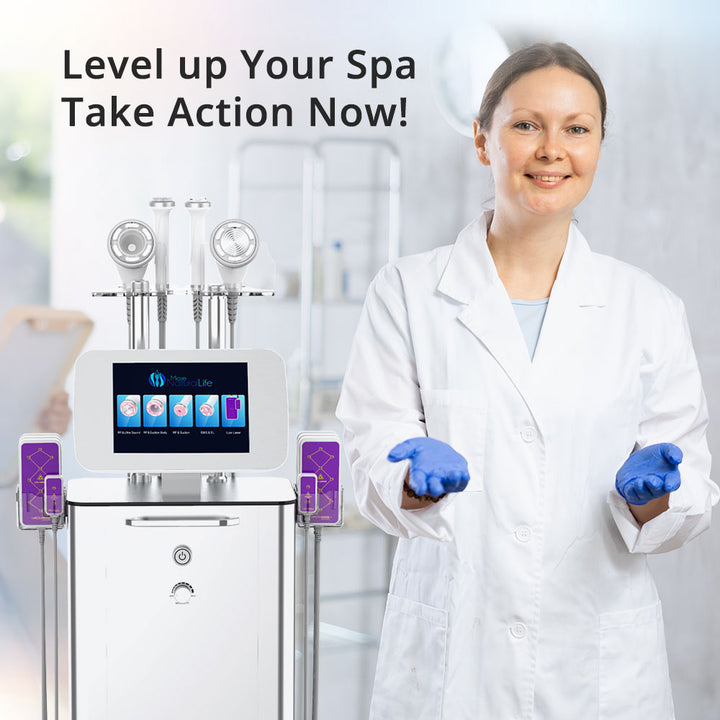 New Vertical S Shape Machine Ultrasonic & Ratio Frequency Vacuum Led Laser Machine