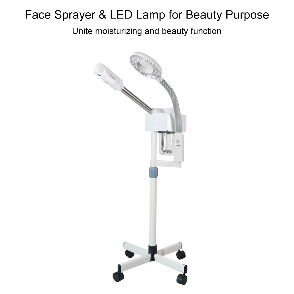 2 In 1 Facial Steamer & LED Magnifying Lamp UV Sterilization Spa Salon Equipment