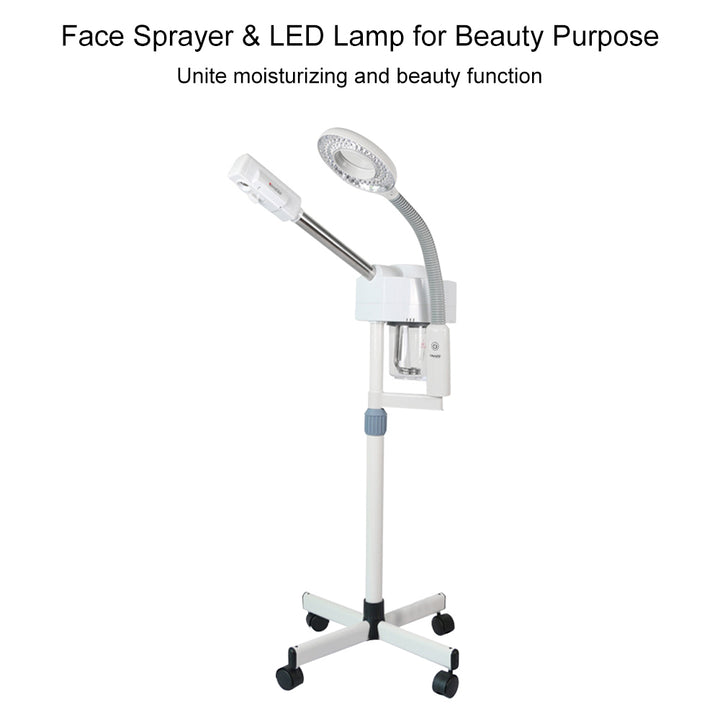 2 In 1 Facial Steamer & LED Magnifying Lamp UV Sterilization Spa Salon Equipment