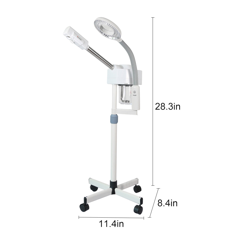 2 In 1 Facial Steamer & LED Magnifying Lamp UV Sterilization Spa Salon Equipment