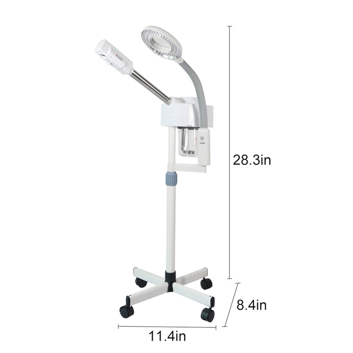 2 In 1 Facial Steamer & LED Magnifying Lamp UV Sterilization Spa Salon Equipment