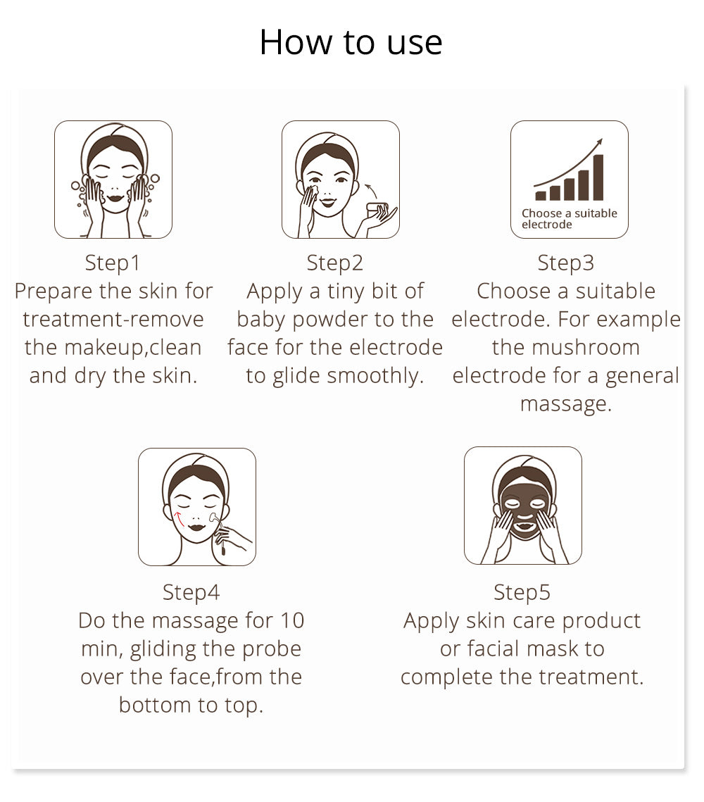 How to use Portable High Frequency Facial Machine