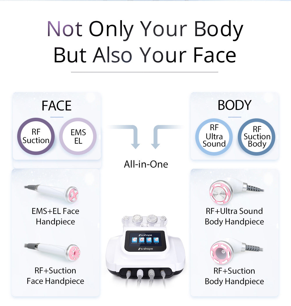 handles of S-SHAPE Ultrasound Cavitation Machine