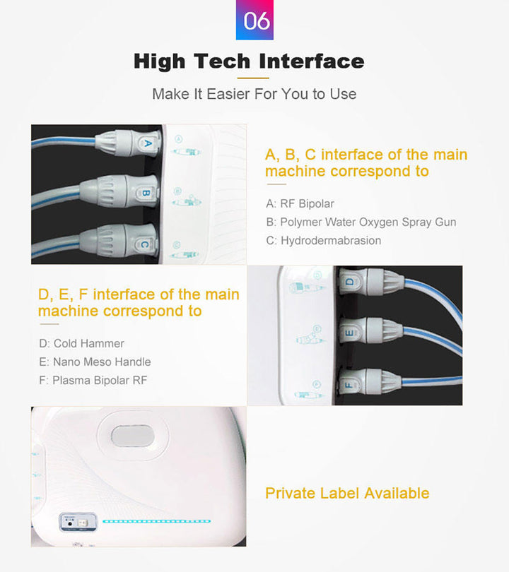 high tech interface of Hydro Dermabrasion Oxygen Machine