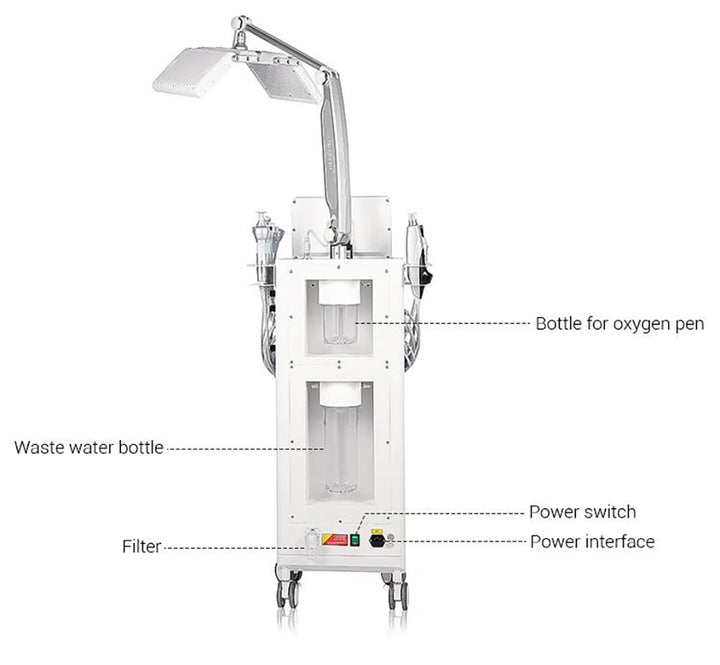 14 In 1 Hydro Dermabrasion PDT Light Therapy Beauty Machine Facial Aqua Peeling