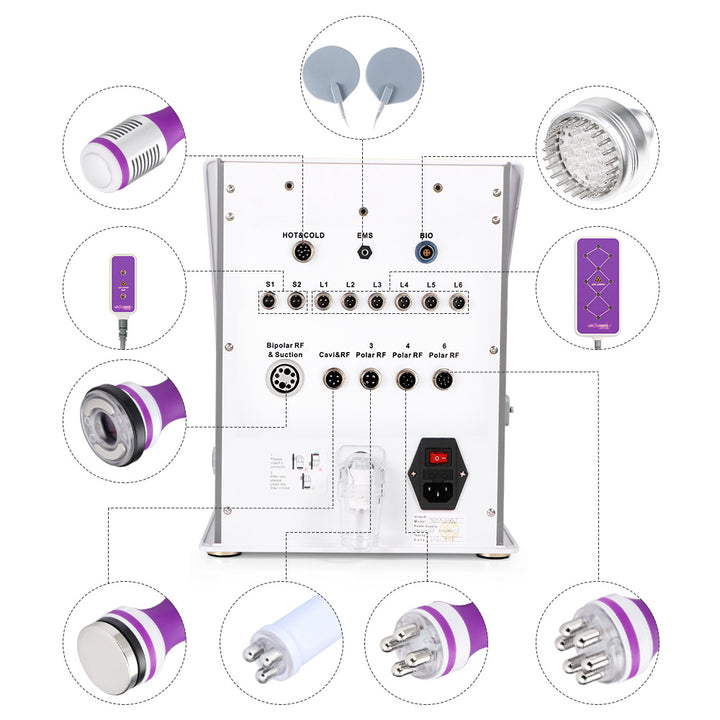 Interfaces of 10 In 1 Multifunction Ultrasonic Cavitation