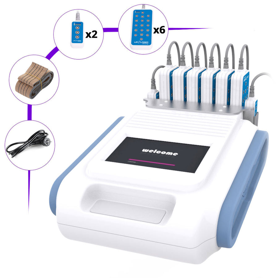 8 Pads 650nm & 980nm Lipo Laser Machine