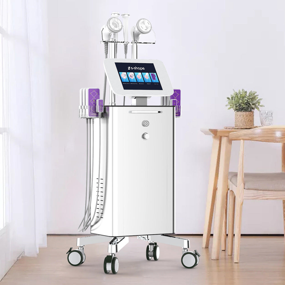 New Vertical S Shape Machine Ultrasonic & Ratio Frequency Vacuum Led Laser Machine