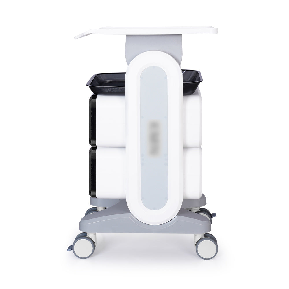 Back  side view of Double Drawer Styling Plant Rolling Cart Trolley