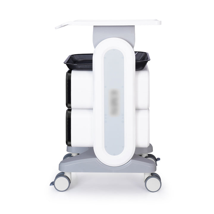 Back  side view of Double Drawer Styling Plant Rolling Cart Trolley