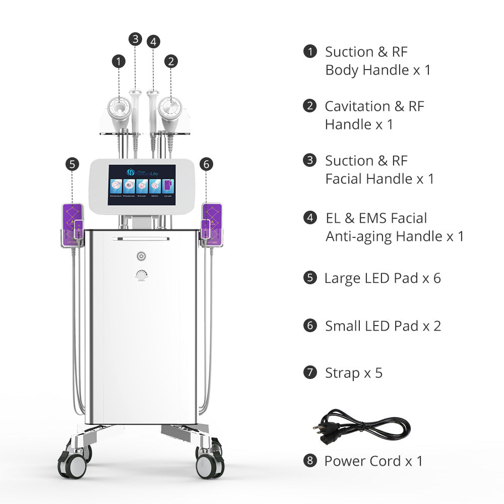 New Vertical S Shape Machine Ultrasonic & Ratio Frequency Vacuum Led Laser Machine