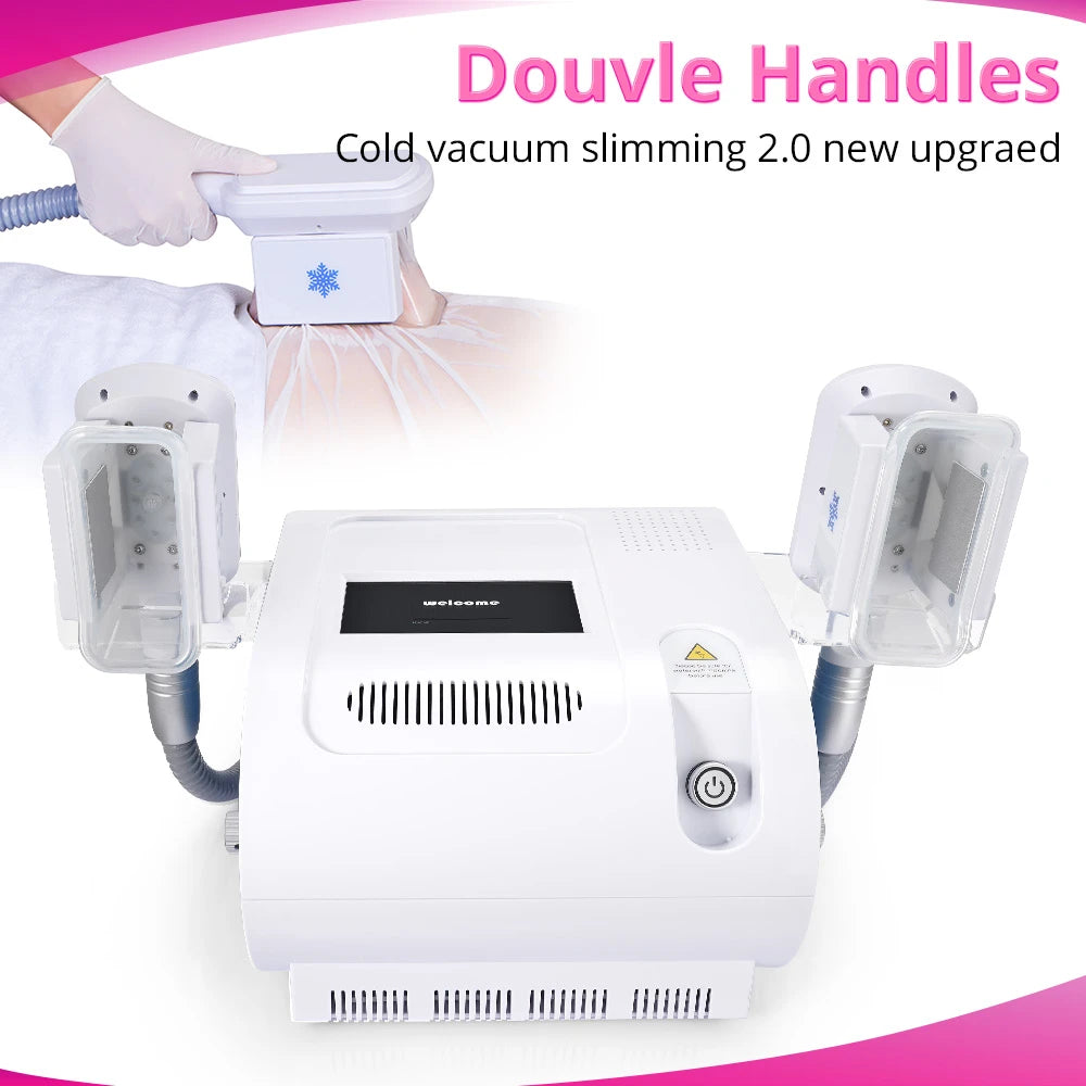 Using Professional 2 Handles Cooling Vacuum Freezing Machine For SPA