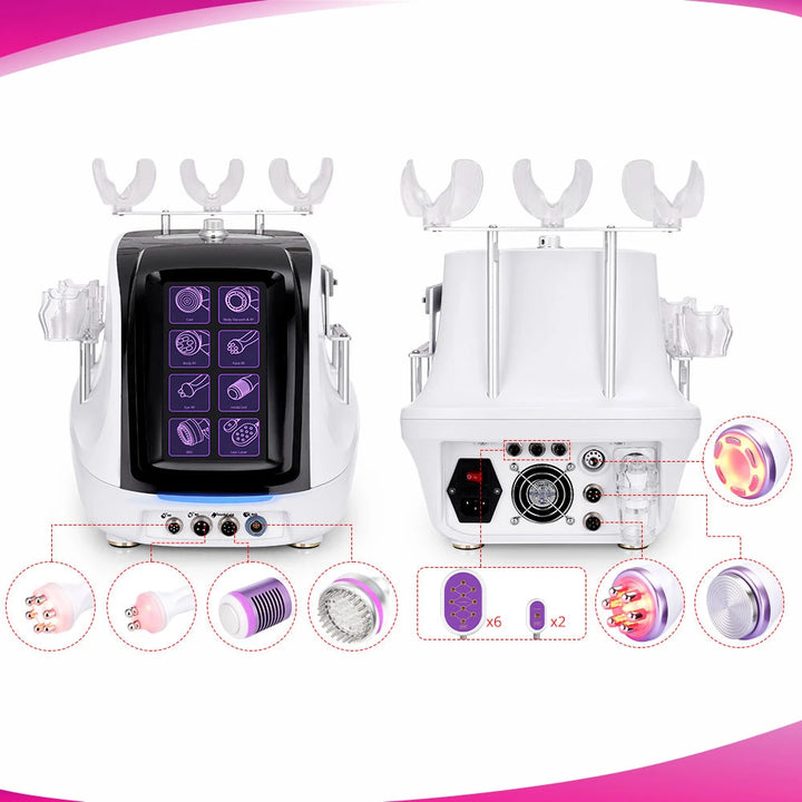 Interfaces of 9 in 1 40k Aristorm Ultrasonic Cavitation Machine