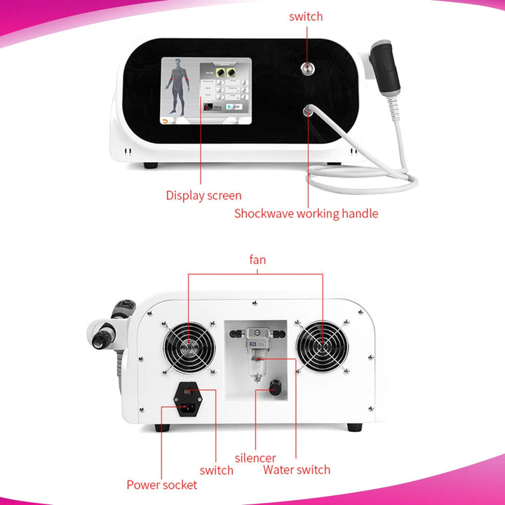 interfaces and bottons of Shockwave Therapy Machine