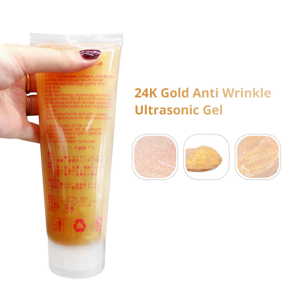 showing Gold Ultrasonic Gel