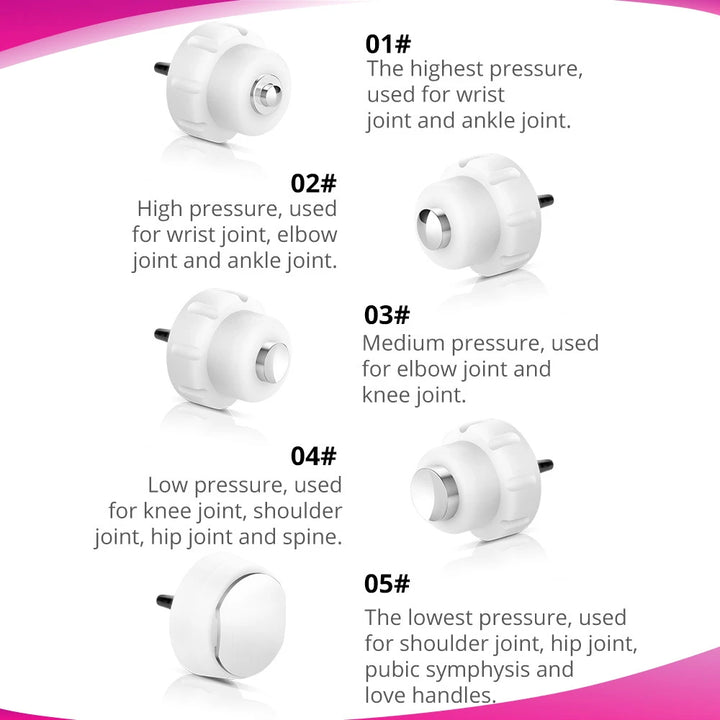 handles of Muscular Physical Therapy Electric Shockwave Machine