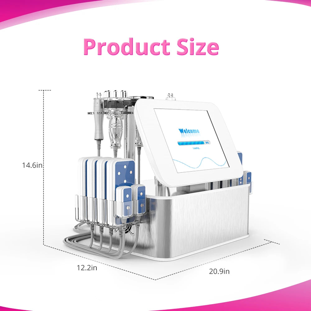 Product size of Dual Wavelength 650nm&980nm Uniosetion 40K Cavitation Radio Frequency Machine