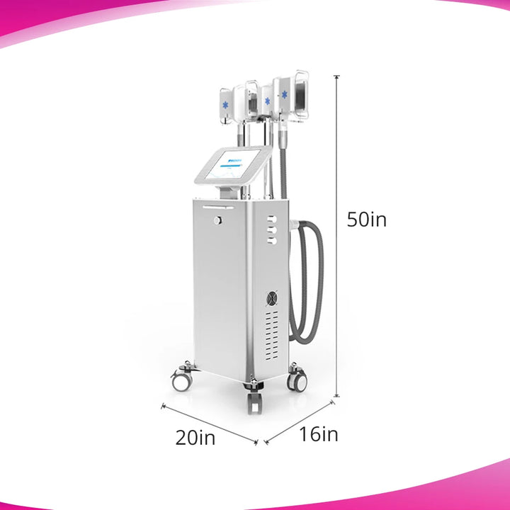 product size of 4 Handles Cold Freezing Vacuum Machine
