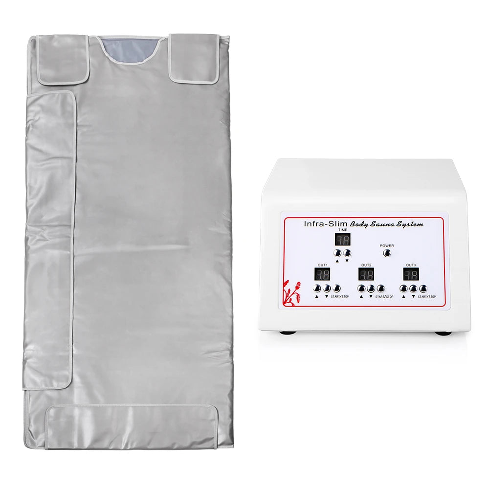 Front side view of 3 Zones Infrared Sauna Blanket Machine