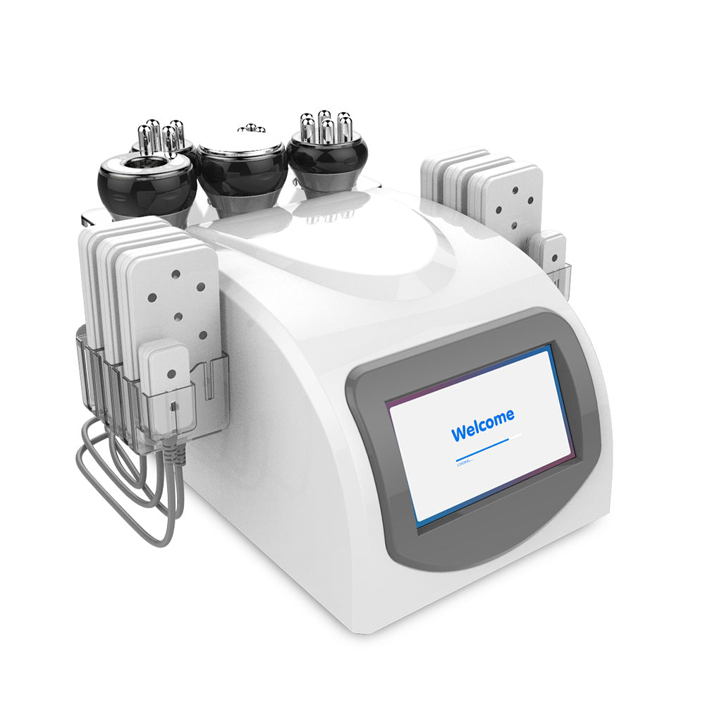 left side view of 6 In 1 Ratio Frequency Vacuum Ultrasonic Cavitation Machine