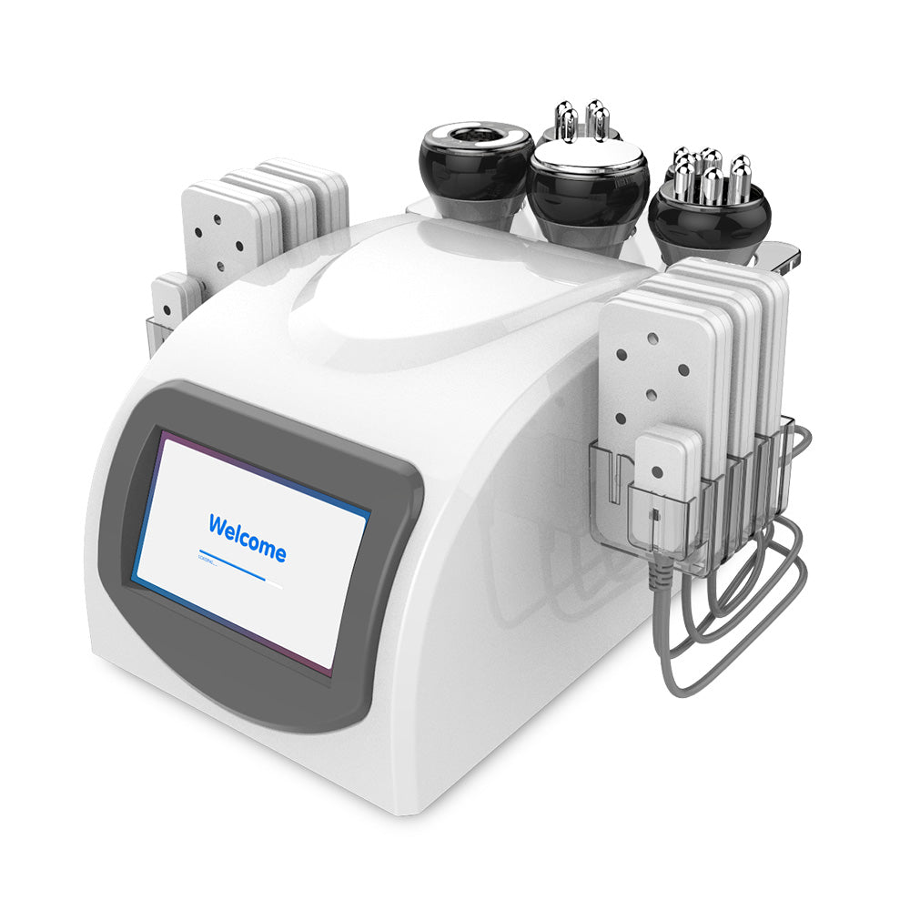 right side view of 6 In 1 Ratio Frequency Vacuum Ultrasonic Cavitation Machine