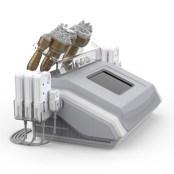 Left side view of 6 in 1 Cavitation Vacuum Body Contouring Lipo Laser Machine