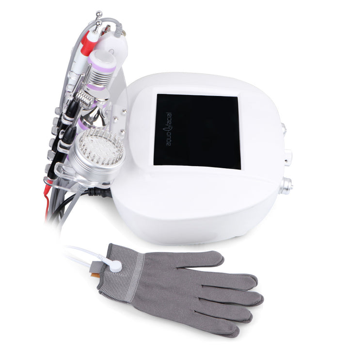 left side view of 9 In 1 Facial 3MHZ Ultrasound Scrubber