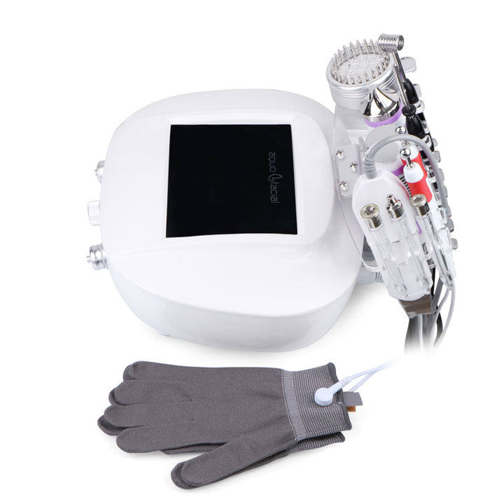 right side view of 9 In 1 Facial 3MHZ Ultrasound Scrubber