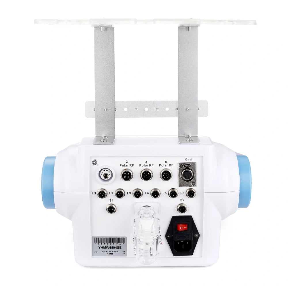 interfaces of 6 in 1 40K Cavitation Radio Frequency Vacuum Machine