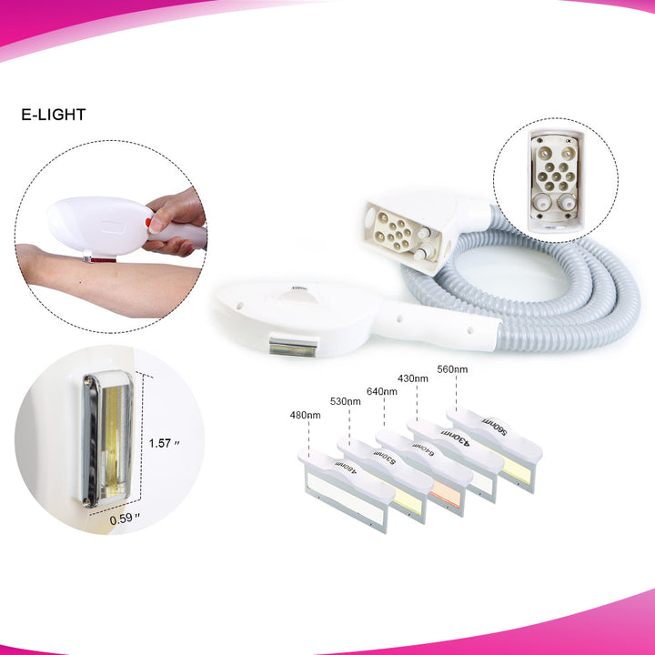 e-light of 3 In 1 Professional Hair Removal Tattoo Removal IPL Yag Laser Machine