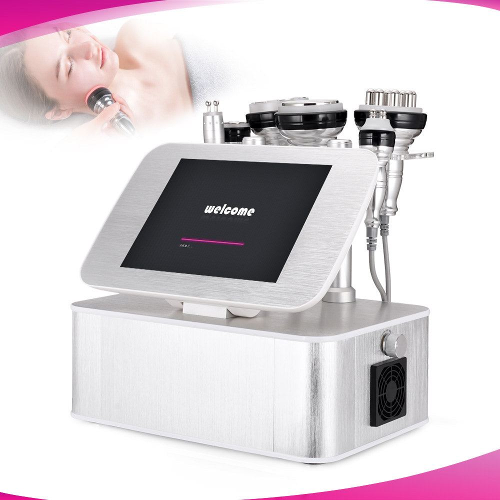 RF×Ultrasonic facial equipment Professional 6 in 1 40k Unoisetion Cavitation Machine For SPA Use