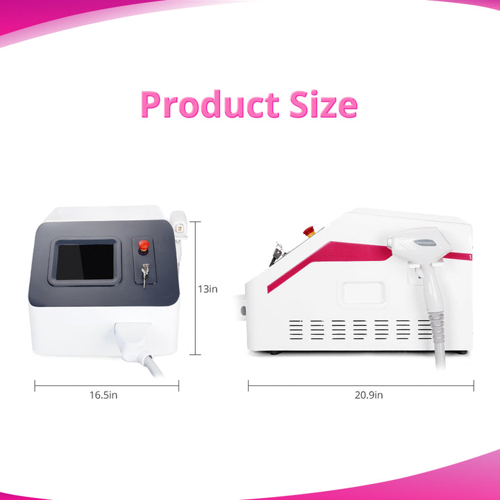 product size of 808 Diode Laser Permanent Hair Removal Laser Machine