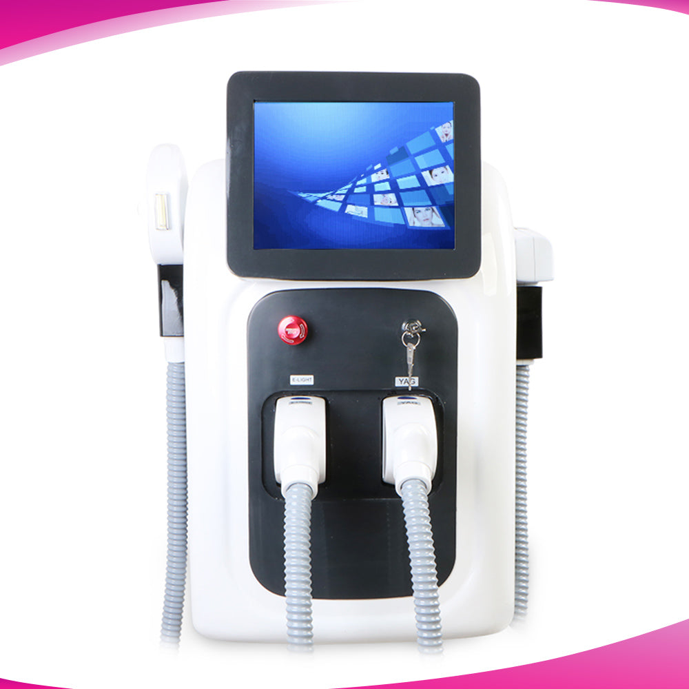 front size view of 3 In 1 Professional Hair Removal Tattoo Removal IPL Yag Laser Machine
