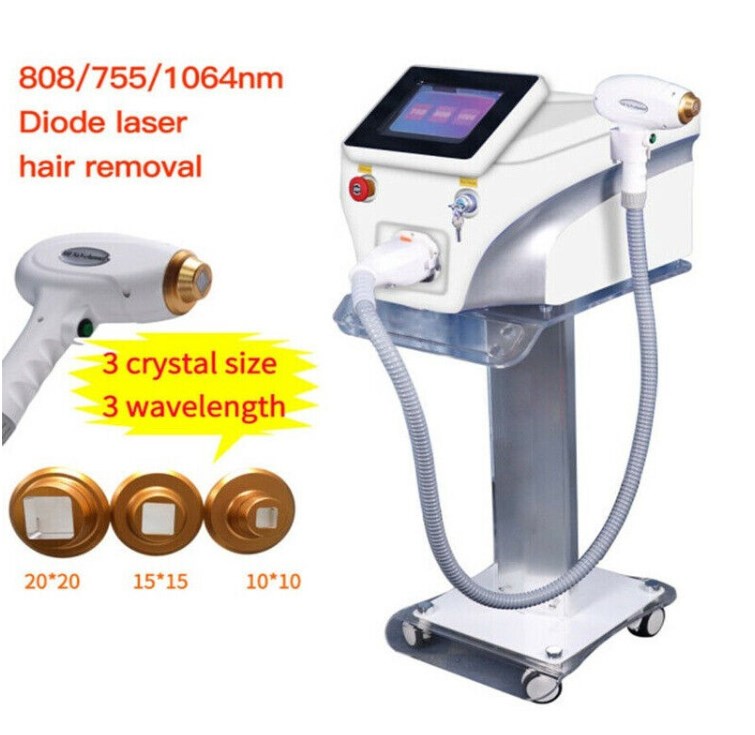 755nm/808nm/1064nm 3 In 1Diode Laser Hair Removal Skin Care Beauty Machine Spa