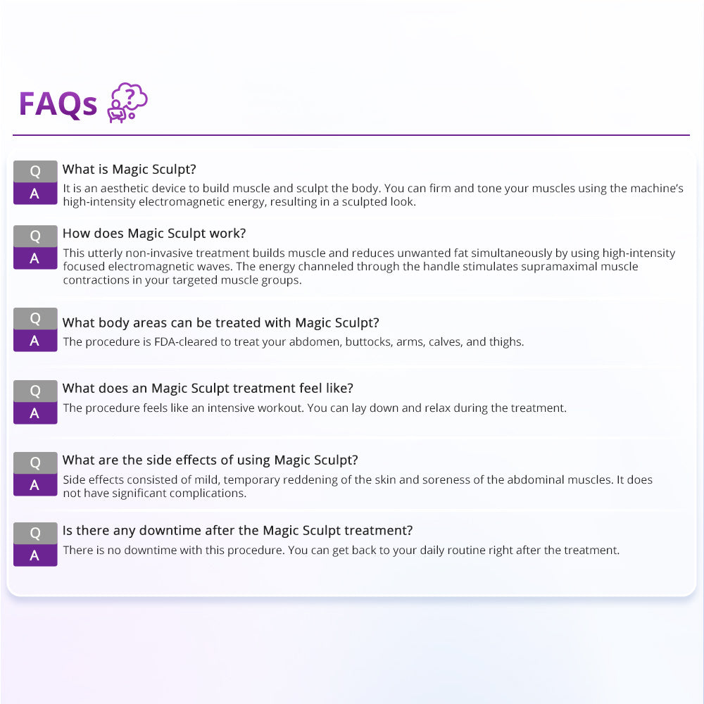 FAQs about MagicCurve EMS & Electromagnetic Stimulation Machine