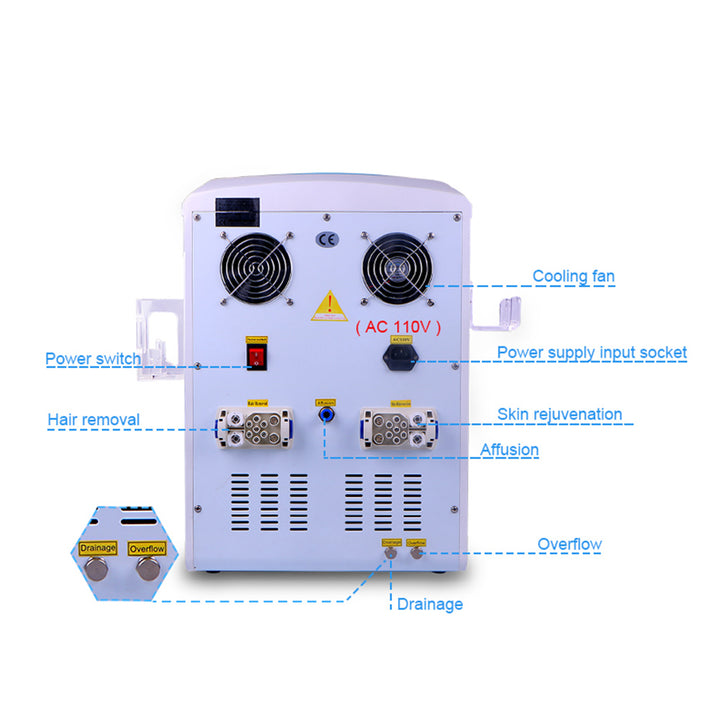 Interfaces of Portable Double Handle Elight SHR Machine'