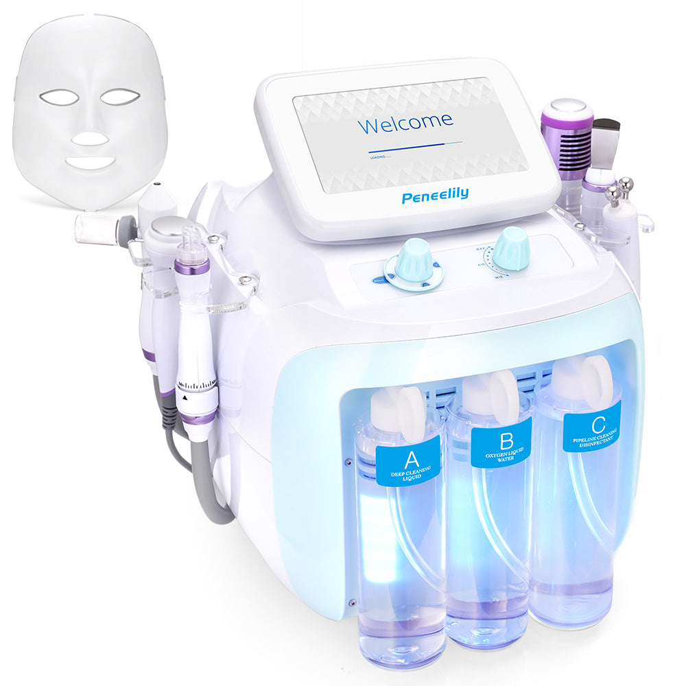 7 in 1 Ultrasound Hydro Dermabrasion Machine With Led Phton Mask