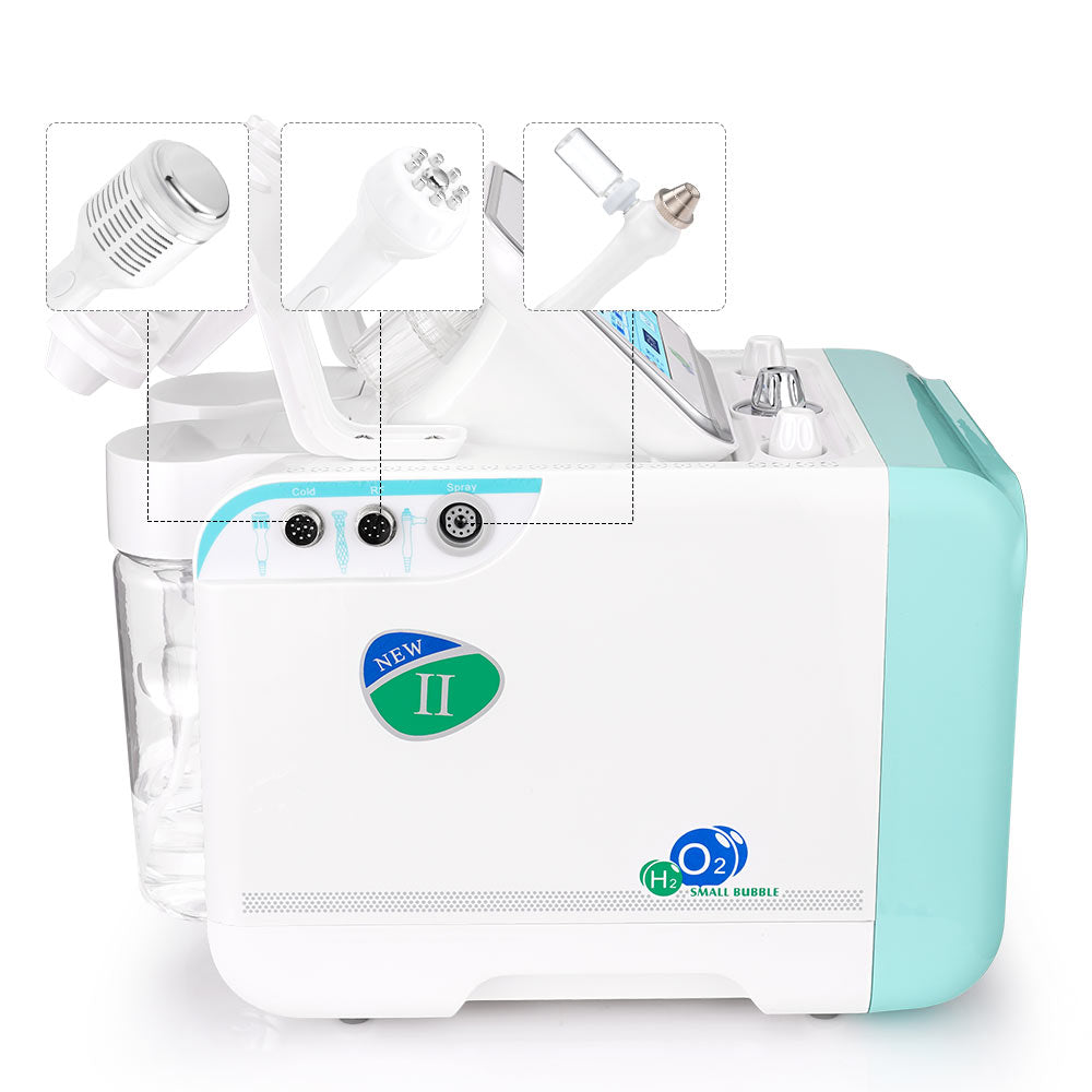 Left side interfaces of Pro 6 In 1 Hydro Dermabrasion & Microdermabrasion Machine