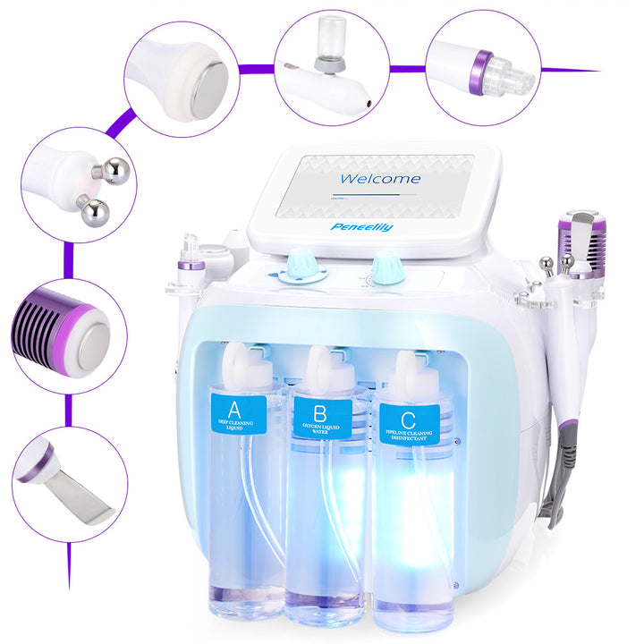 Peneelily 6 in 1 Hydro Dermabrasion Blackhead Removal Skin Scrubber Deep Cleaning Machine