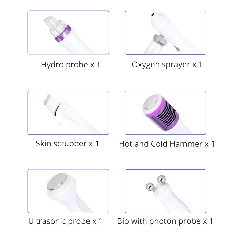 Peneelily 6 in 1 Hydra Dermabrasion Blackhead Removal Skin Scrubber Deep Cleaning Machine