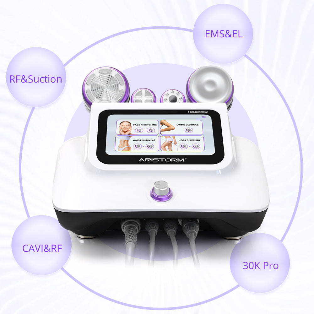 Different functions of 4 in 1 30k Aristorm S-Shape Cavitation Machine