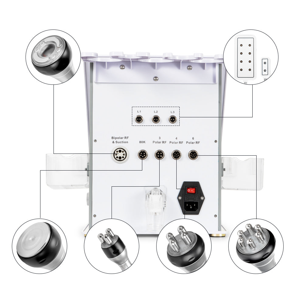 6 In 1 80k Cavitation Machine With Vacuum Radiofrequency For Body Contouring